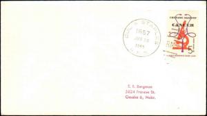 1965 DUL & STAPLES  RPO RAILROAD POST OFFICE CANCEL