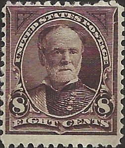 # 257 Violet Brown Mint Hinged William T. Sherman