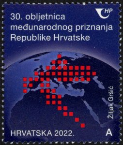 Croatia 2022 MNH Stamps Scott 1253 Independence Map