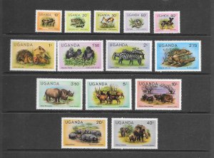 UGANDA #279-92  WILD ANIMALS  MNH