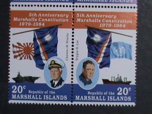 ​MARSHALL ISLAND-1984 SC# 62a  5TH ANNIV: CONSTITUTION-BLOCK MNH VF LAST ONE