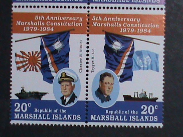 ​MARSHALL ISLAND-1984 SC# 62a  5TH ANNIV: CONSTITUTION-BLOCK MNH VF LAST ONE