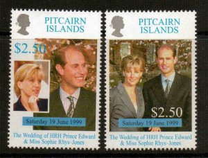 PITCAIRN ISLANDS SG553/4 1999 ROYAL WEDDING MNH