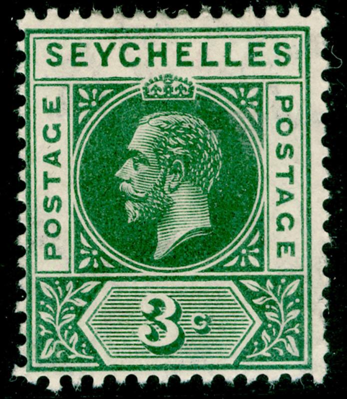 SEYCHELLES SG72, 3c green, LH MINT.