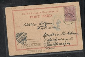 COSTA RICA COVER (P0209B) 1900 5C ON UPU PC LIMON VIA NEW ORLEANS TO GERMANY 