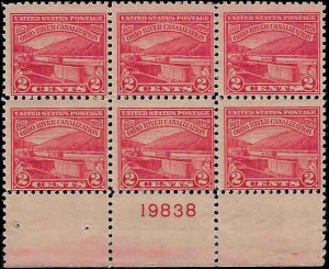 681 Mint,OG,NH... Plate Block of 6... SCV $20.00