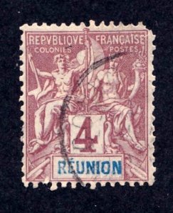 Reunion stamp #36,  used