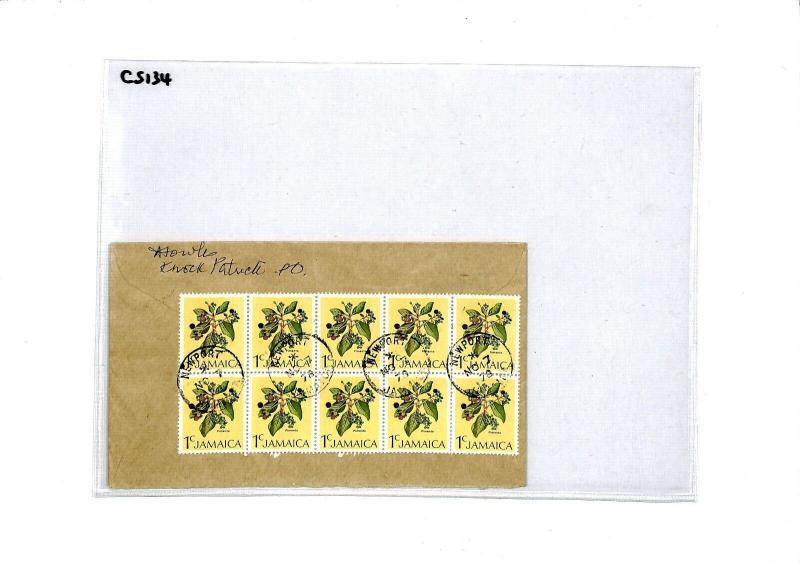 Jamaica *Newport* CDS Cover FLOWERS BLOCK FRANKING {samwells-covers}1978 CS134