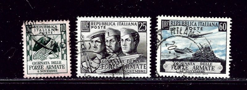 Italy 613-15 Used  1952 set