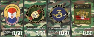 Croatia 2019 MNH Stamps Scott 1103-1106 Army Military Badges
