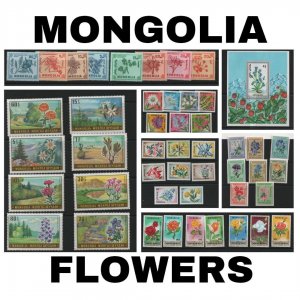 Thematic Stamps - Mongolia - Flowers 2 - Choose from dropdown menu