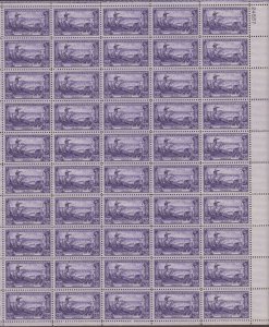 US,1003,WASHINGTON AT BROOKLYN,MNH VF, FULL SHEET,1950'S COLLECTION,MINT NH ,VF