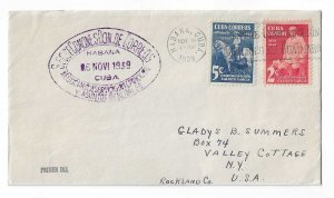 Cuba 1939  Garcia set of 2 FDC with cachet