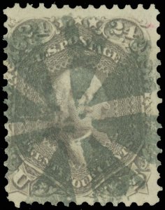 US SCOTT #78, Bold CIRCLE of WEDGES Fancy Cancel, Nice Example, SCV $350.00!