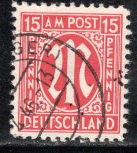 Germany AM Post Scott # 3N9a, used