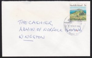 NORFOLK IS 1988 local 5c rate cover - Bicentenary commem pmk...............B1623