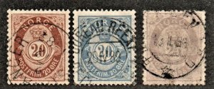 Norway 43, 44a, 45 Used