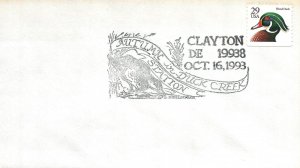 US SPECIAL EVENT CANCELLATION COVER AUTUMN IN DUCK CREEK CLAYTON DE 1993 TYPE 2