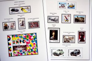 COLOR PRINTED CZECH REPUBLIC 2011-2020 STAMP ALBUM PAGES (70 illustrated pages)