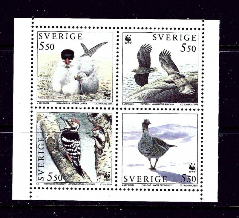 Sweden 2100a MNH 1994 Birds (W.W.F.)