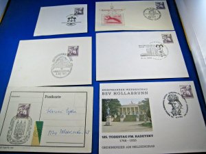 AUSTRIA COVERS  -  LOT OF 6  -  SCOTT #618A  -  1966 to 1983       (CA-12)