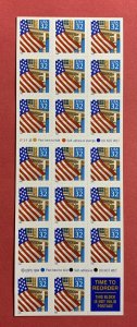 U.S. Scott# 2920a, 1995 Flag/Porch Issue, Plate# V23432, Pane of 20, 1995