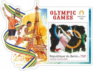 Stamps. Olympic Games in Paris 2024 2023 year, 8 sheets  perforated  NEW