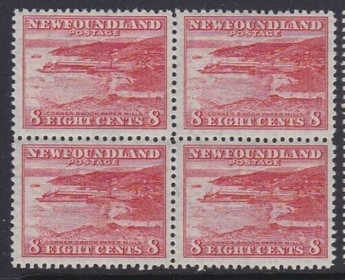 NEWFOUNDLAND 1941-44 8c SG282 block of 4 fresh MNH..........................W741 