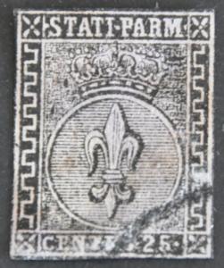 DYNAMITE Stamps: Italian States Parma Scott #4 (forgery)  USED