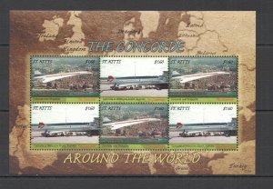 A0250 2007 ST. KITTS TRANSPORT AVIATION CONCORDE 1KB MNH