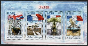 St Thomas & Prince Is #2805 MNH Sheet - Concorde