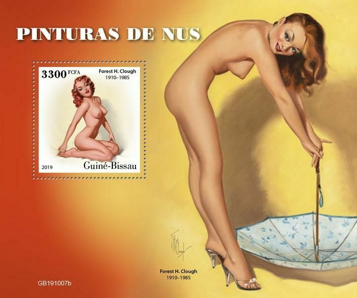 Z08 IMPERF GB191007b GUINEA BISSAU 2019 Nude art MNH ** Postfrisch