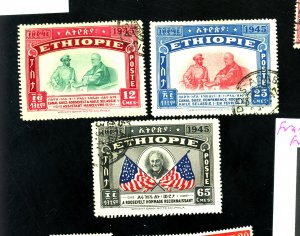 ETHIOPIA #278-280 USED VF Cat $13