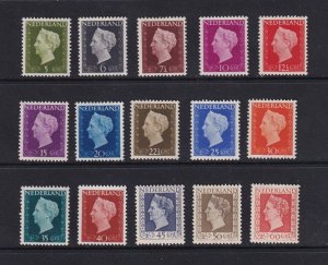 Netherlands  #286-300  MNH 1947-1948 Wilhelmina