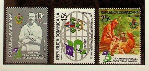 DOMINICAN REP. Sc C359-61 NH ISSUE OF 1982 - SCOUTS