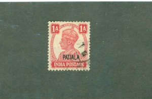 PATIALA INDIAN STATE 105 USED BIN $0.50