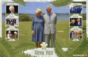 New Zealand NZ Royalty Stamps 2019 MNH Prince Charles Camilla Royal Visit 6v M/S 