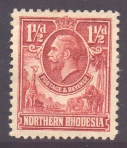 Northern Rhodesia Scott 3 - SG3, 1925 George V 1.1/2d MH*