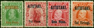 Aitutaki 1911-16 Set of 4 SG9-12 Fine MM