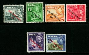 ES-14069 MALTA GEORGE VI Scott #236-240 MINT NH