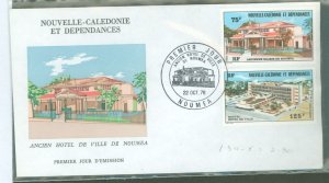 New Caledonia C134-C135 1976 hotels in nomea duo on a cacheted fd cover