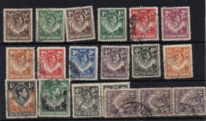 Northern Rhodesia KGVI used collection to 2s 6d WS32561
