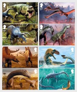 Great Britain United Kingdom 2024 Age of the Dinosaurs set of 8 stamps MNH