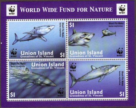 Union Island #254e sharks SS