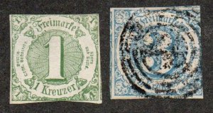 Thurn & Taxis 47 Mint no gum - 48 Used (Southern Dist.)