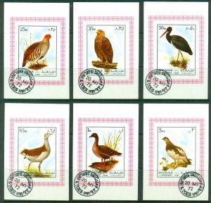 Sharjah 1972 Mi#1184-1189 Birds III 6xDLMS CTO