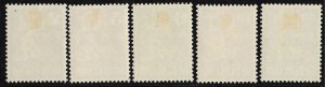 MH 1950 Netherlands' Semi-Postal Stamp Set, Scott #B214* to #B218*
