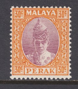 Malaya, Perak Sc 93 MNH. 1938 30c orange & dark violet Sultan, fresh, bright