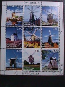 RUSSIA-GAGAUZIA-1999-CHINA'99 STAMP SHOW-  FAMOUS WINDMILLS-CTO- SHEET VF