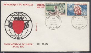 Senegal Scott 359-60 FDC - World Helth Month